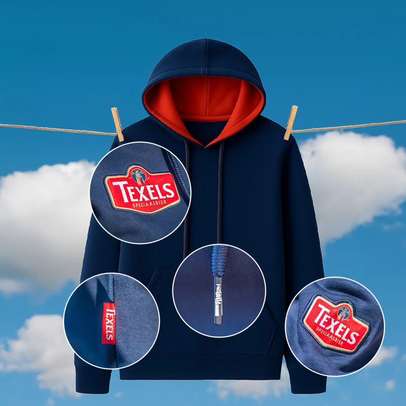 Hoodie Texels Blauw