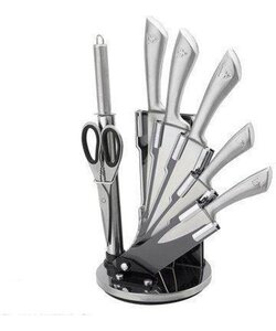 Royalty Line 8-delige messenset -  zilver