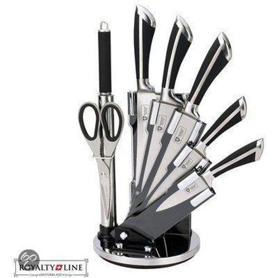 Royalty Line  8-delige  messenset zwart