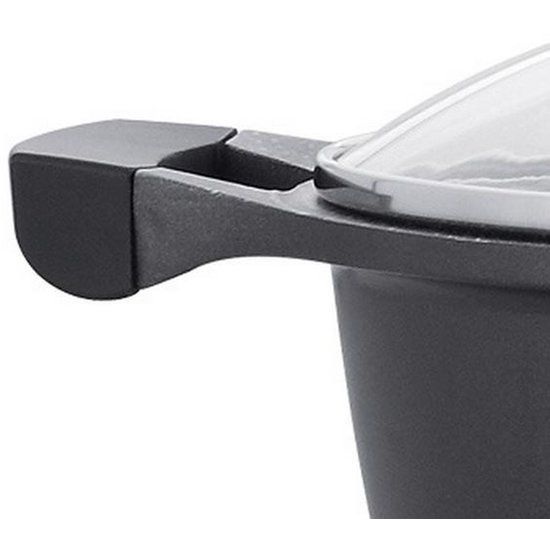 Royalty Line  Royalty Line - Marble soep/braadpan - Met glazen deksel zwart - 20 CM. RL-BS20ML