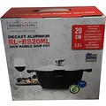 Royalty Line  Royalty Line - Marble soep/braadpan - Met glazen deksel zwart - 20 CM. RL-BS20ML