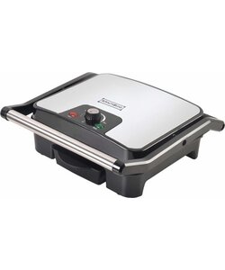 Royalty Line  Contactgrill - panini grill - Zwevende Bovenplaat - Antiaanbaklaag - 2000W - Instelbare Temperatuur - 30 x 24cm