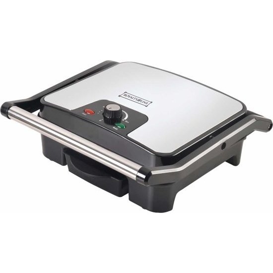 Royalty Line Royalty Line  Contactgrill - panini grill - Zwevende Bovenplaat - Antiaanbaklaag - 2000W - Instelbare Temperatuur - 30 x 24cm