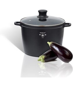 Royalty Line Marmer Coating dieppan -  28 cm - Met glazen afdekplaat