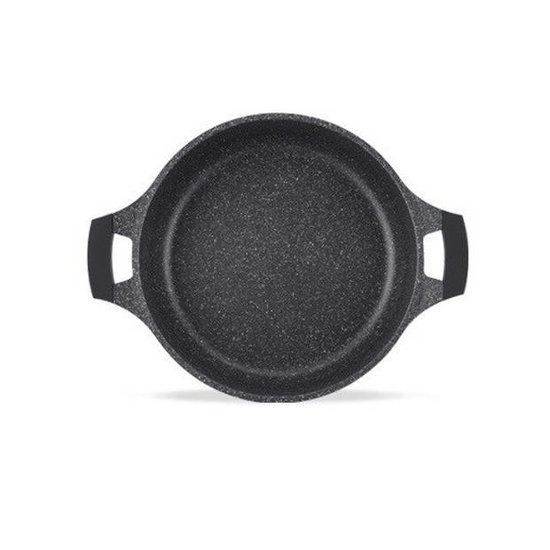 Royalty Line Royalty Line - Marble soep/braadpan - Met glazen deksel zwart - 24 CM. RL-BS24ML