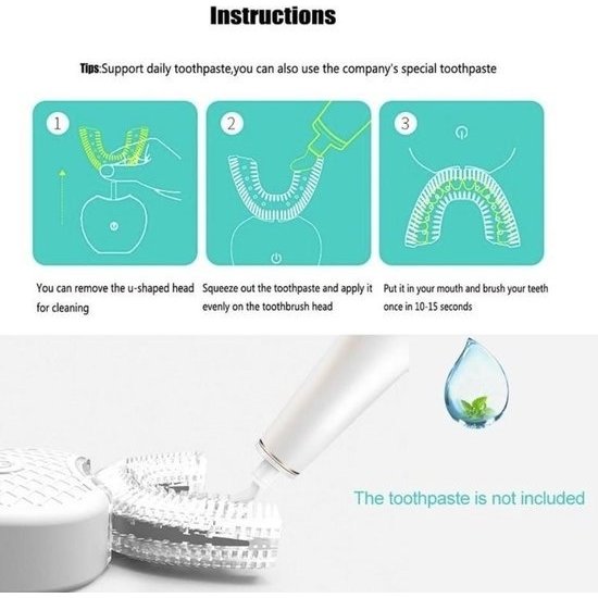 U-Tandenborstel/ U-Smart Toothbrush/ 360 Graden Intelligente Automatische Sonische Elektrische Tandenborstel