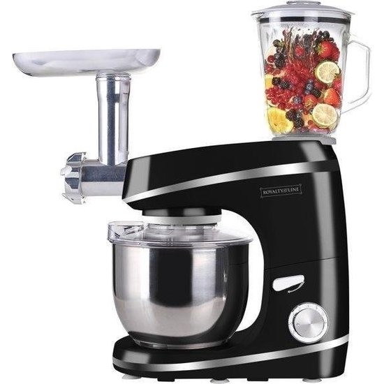 Royalty Line Royalty Line - Keukenmachine - 3 in 1 Zwart 1900W