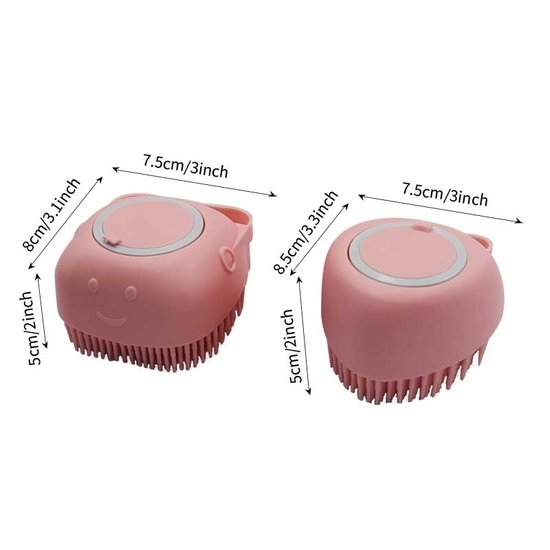 Igoods Igoods Siliconen borstel vierkant roze