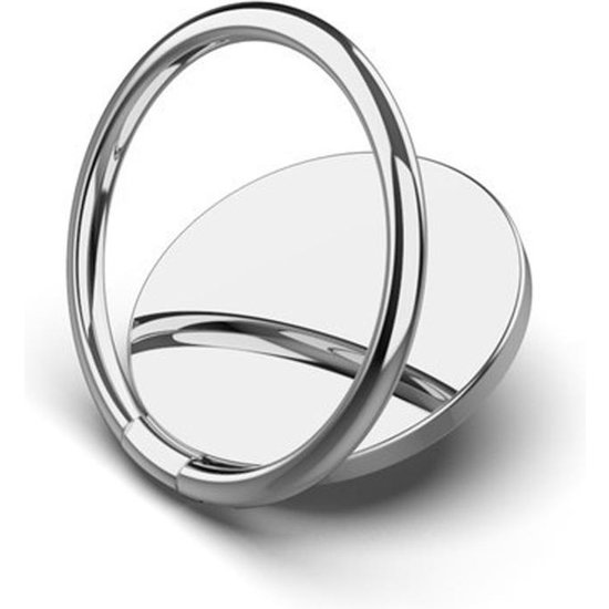 Luxe metalen Stent Ring / telefoonhouder ring Zilver