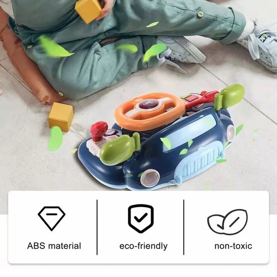 Igoods  Educatief Babyspeelgoed-Interactief babyspeelgoed, draai en leer bestuurder Peuterspeelgoed, licht en geluid