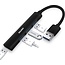 Sounix USB Splitter - USB Hub - 4 Poort - USB 3.0 - Zwart