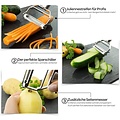 Igoods IGOODS Dunschiller: Roestvrijstalen 2-in-1 Julienne Dunschiller Perfect voor Wortel Aardappel Meloen Gadget Groente Fruit (1Pieces)
