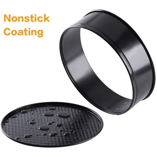 Igoods IGOODS 3 springvormen met verwijderbare bodem -Ø24 -26 en -28 cm antiaanbaklaag GRIJS