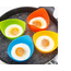 IGOODS 4 Pack Egg Poacher Cups- Perfect Gepocheerde Eieren- Egg Maker Niet-gepocheerde Eieren Cups BPA Gratis Siliconen Ei Poacher Cups Magnetron Ei Poacher- Ei Poacher Pan- Boiler Steamer- Magnetron Eieren