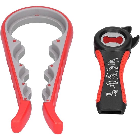 Igoods Igoods multifunctionele blik opener 2 stuks Zwart Grijs