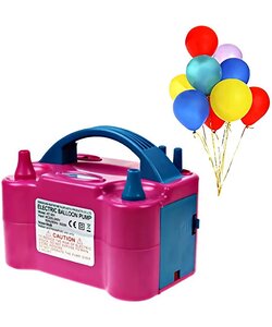 IGOODS Luchtballonpomp - elektrisch opblaasapparaat - ballonpomp - luchtballon pomp met twee sproeiers