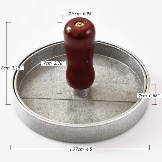 Igoods IGOODS - Hamburger Press vormer - Burger Press - Aluminium