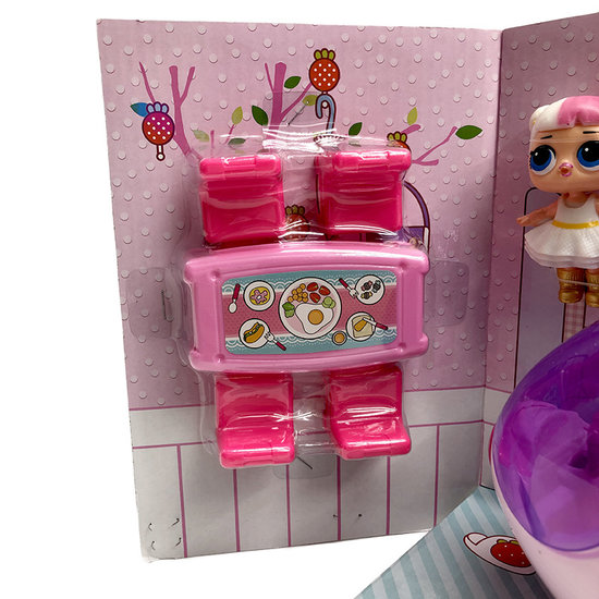 Igoods IGOODS - QIQI Vliegtuig speelgoed vliegtuig - met 12 stuks surprise - Lila