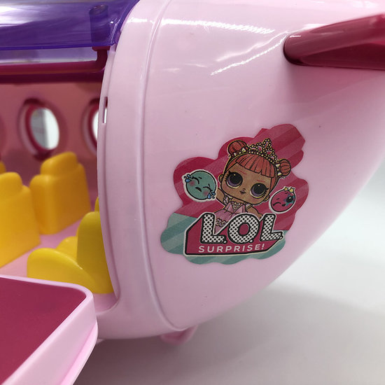 Igoods IGOODS - QIQI Vliegtuig speelgoed vliegtuig - met 12 stuks surprise - Lila