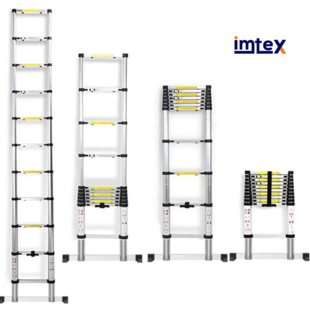 IMTEX Telescopische ladder - aluminium - 3.80 meter hoog