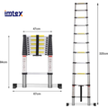 Imtex IMTEX Telescopische ladder - aluminium - 3.20 meter hoog
