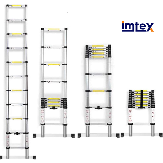 Imtex IMTEX Telescopische ladder - aluminium - 3.20 meter hoog