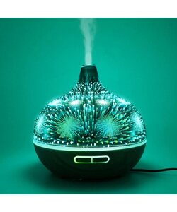 Igoods Ultrasonic Aroma Diffuser 3D - Donker bruin hout - 400ml