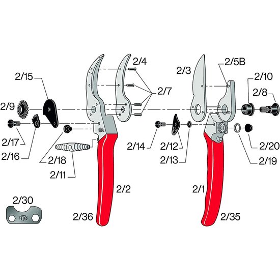 Igoods IGOODS - Snoeischaar - Takkenschaar - Tuingereedschap - Rood - 1 stuk