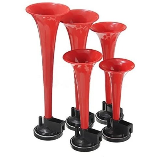 Igoods IGOODS - Hoorn Universele 5 Trumpet Musical Dixie Dukes van Hazzard Super luid auto truck boten luchthoorn met luchtcompressor 12V