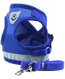 IGOODS - Kattenharnas - Blauw Maat XS-  Met Reflecterende Strip