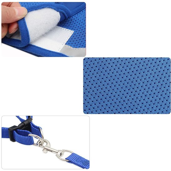 Igoods IGOODS - Kattenharnas - Blauw Maat XS -  Met Reflecterende Strip