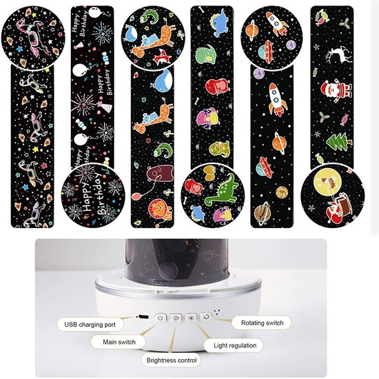 Igoods IGOODS - Nachtlampje - Night Light Projector - Verschillende afbeeldingen