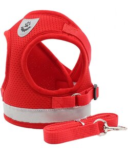 IGOODS - Kattenharnas - Rood Maat XS-  Met Reflecterende Strip