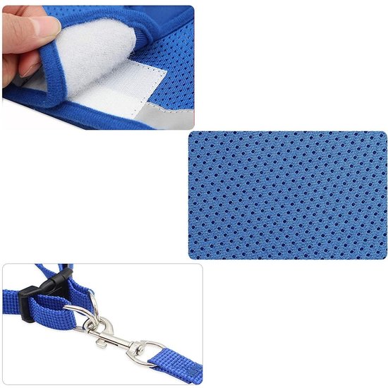 Igoods IGOODS - Kattenharnas - Blauw Maat XL - Met Reflecterende Strip