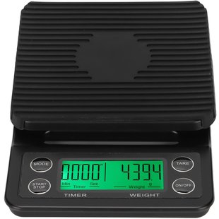 IMTEX - Timer Scale - Keukenweegschaal met Timer - 3000 gram - Zwart