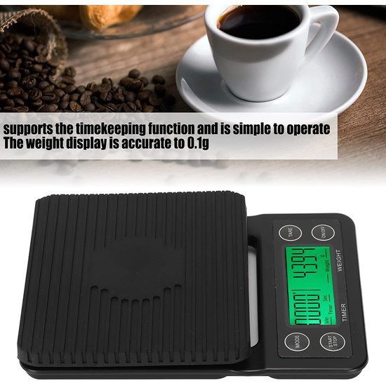 Imtex IMTEX - Timer Scale - Keukenweegschaal met Timer - 3000 gram - Zwart