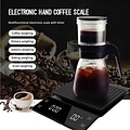 Imtex IMTEX - Keukenweegschaal - Koffie Scale - met Timer - LED Scherm - 3000 gram - 3 kilo - Zwart