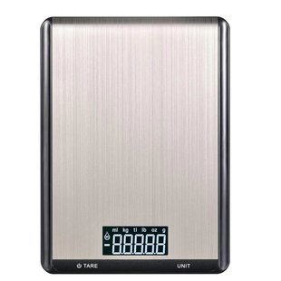 IMTEX - Digitale keukenweegschaal 5000 gram - 5 kilo - RVS - Zwart