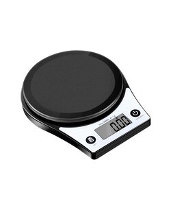 IMTEX - Keukenweegschaal - Rond - 5000 gram - 5 kilo - Zwart