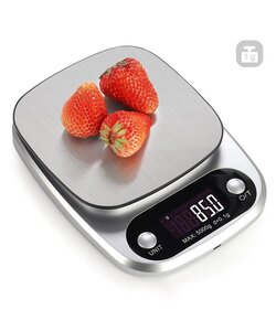 IMTEX - Digitale keukenweegschaal - 5000 gram - 5 kilo - Zwart