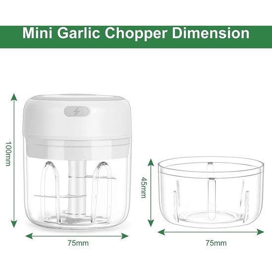 Imtex IMTEX Hakmolen - Mini Blender - Mini Foodprocessor- Hakmolen Elektrische - Babyvoeding Blender -100ml