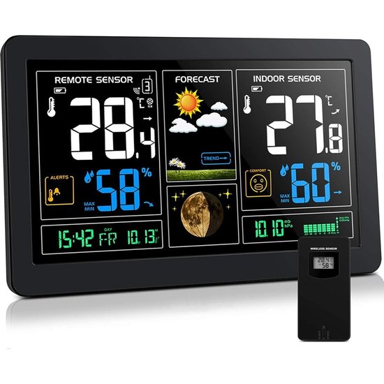 Igoods Igoods Digitale klok/kalender met datum tijd en alarm - Wandklok - Tafelklokken - AEB00112