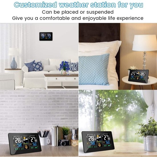 Igoods Igoods Digitale klok/kalender met datum tijd en alarm - Wandklok - Tafelklokken - AEB00112