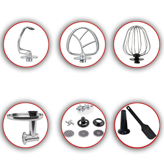 Royalty Line Royalty Line 1900W - 3-in-1 Keukenmachine - Rood