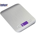 Imtex Imtex Digitale Precisie keukenweegschaal 5000 gram zilver