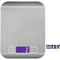 Imtex Imtex Digitale Precisie keukenweegschaal 5000 gram zilver