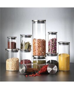 IGOODS - Voorraadpotten 4 stuks - met chroom deksel