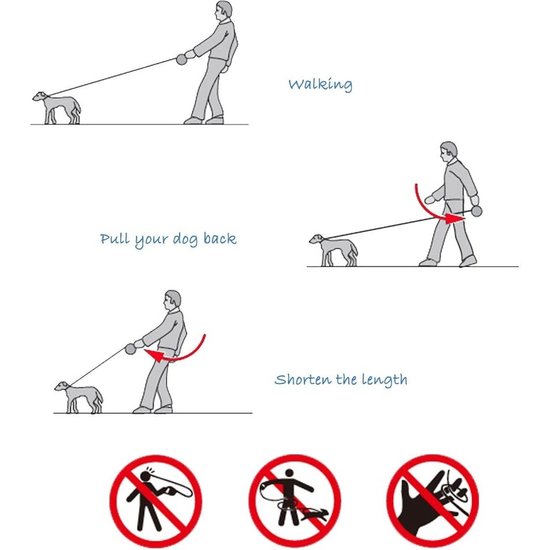 Igoods IGOODS - Uitlaatriem dieren - Hondenriem - 5 meter lang - Grijs