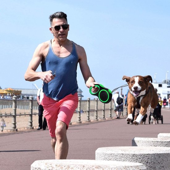 Igoods IGOODS - Uitlaatriem dieren - Hondenriem - 5 meter lang - Groen