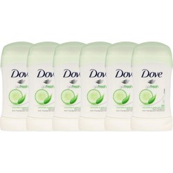 Dove Deodorant Stick Go Fresh Cucumber & Green Tea - 6 x 40 ml - voordeelverpakking